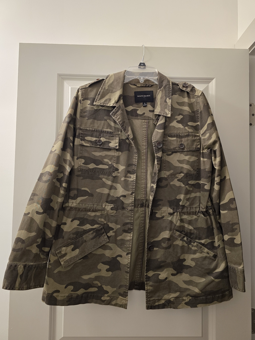 Banana Republic Men's Olive Camo Utility Field Jacket